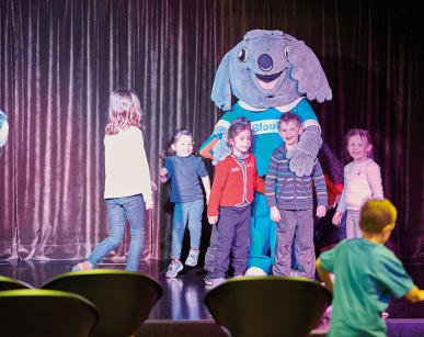The mascot Bloubi at the club*** Les Alpes d'Azur