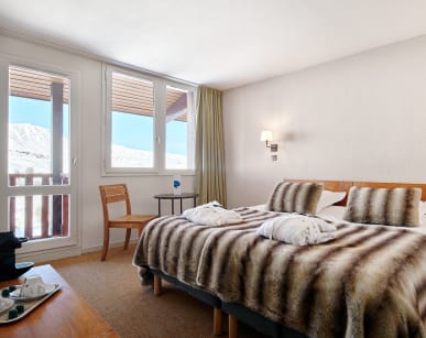 Chambre privilège 2 personnes vue pistes Belle Plagne***