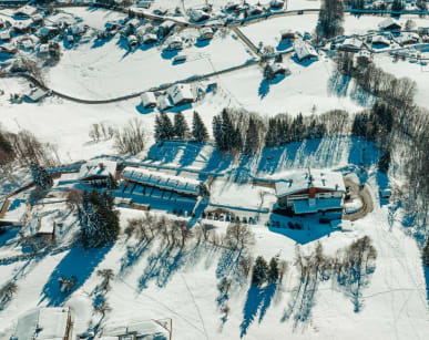 Vue drone des Chalets du Prariand