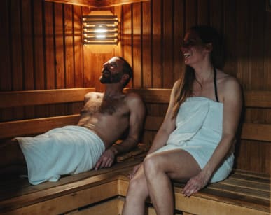 Sauna at les Chalets du Prariand