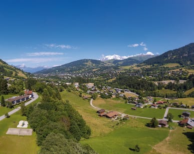 Aerial view of les Chalets du Prariand