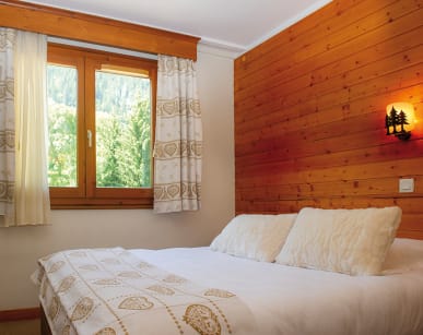 Chambre double aux Chalets du Prariand