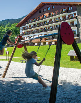 Children's playground at the Chalets du Prariand