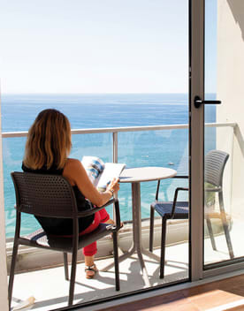 Vue mer depuis le balcon d'un appartement de la résidence Le Grand Large - Biarritz