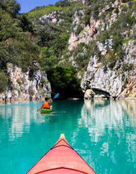 Kayak dans les gorges du Verdon - Club*** Château Laval - Gréoux les Bains