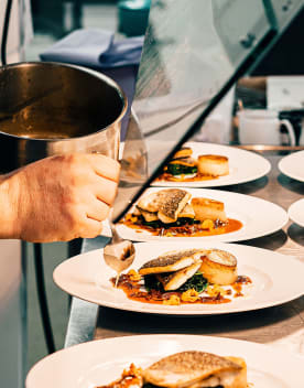 assiettes de poisson - Mariez joie du green et gastronomie