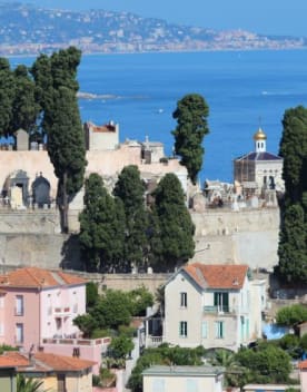 Menton - Cimetière panoramque avec vue sur mer