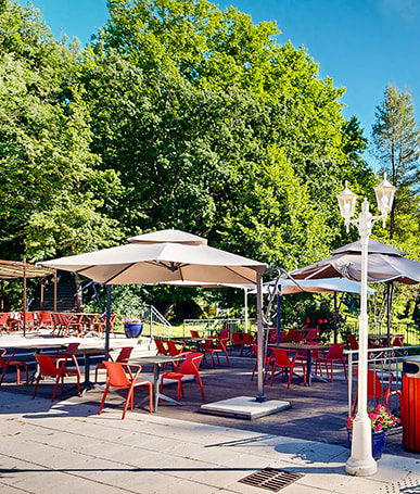 Terrasse restaurant les olivier- domaine de chateau laval - verdon - vacances bleues