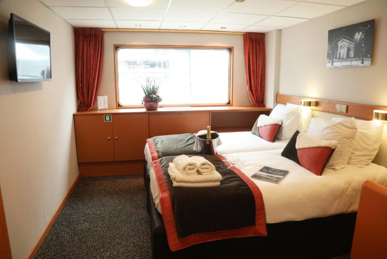 Une cabine Double sur le pont principal du MS Seine Princess