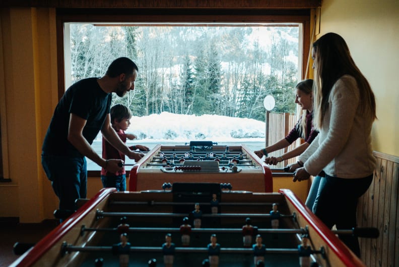 Table football at Chalets du Prariand