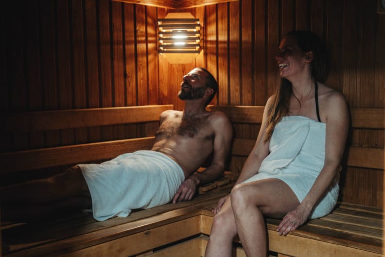 Sauna at les Chalets du Prariand