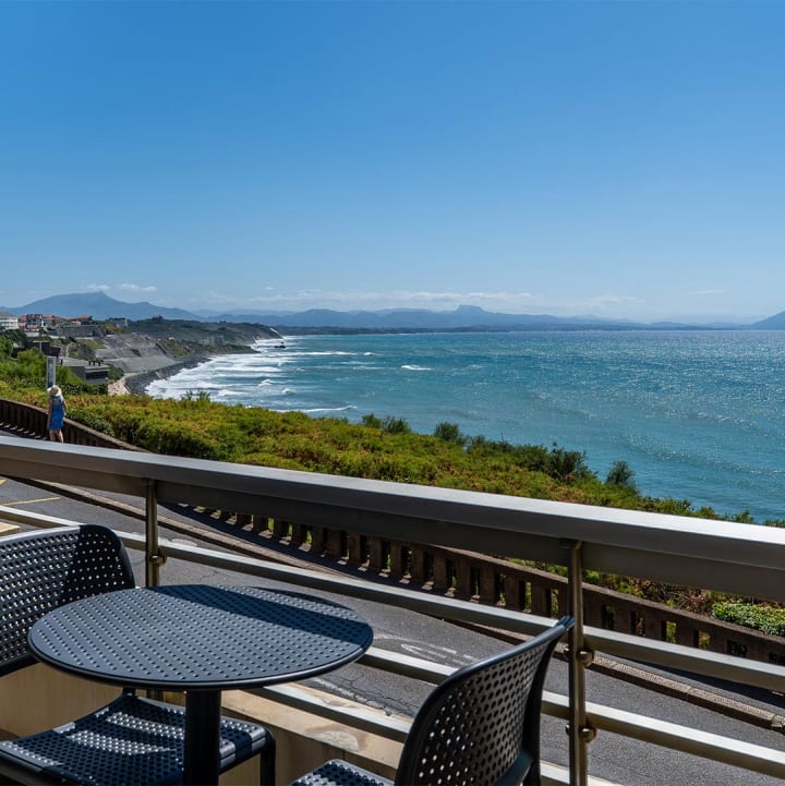 Balcon vue océan - Studio Grands Horizons - Résidence Grand Large à Biarritz -