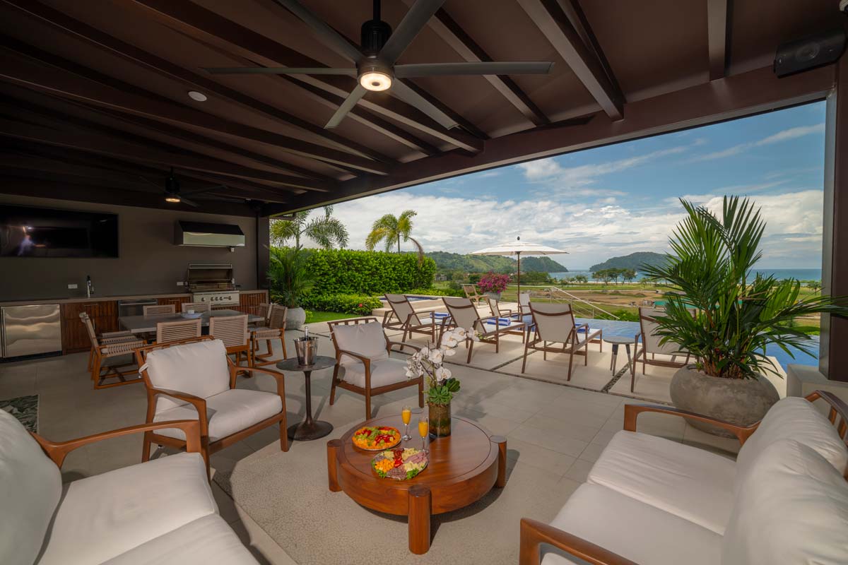 Ocean view from pool area in Casa Ohana, Los Sueños
