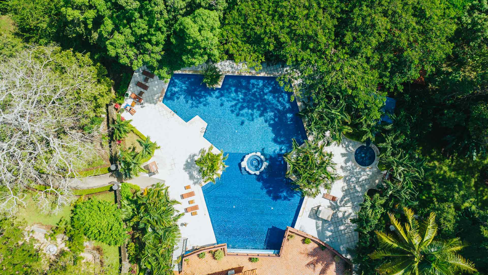 Aerial view of Pool Area in Papagayo Rental