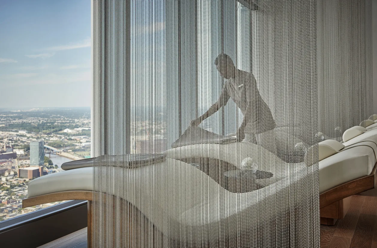 spa relaxation room at four seasons philadelphia