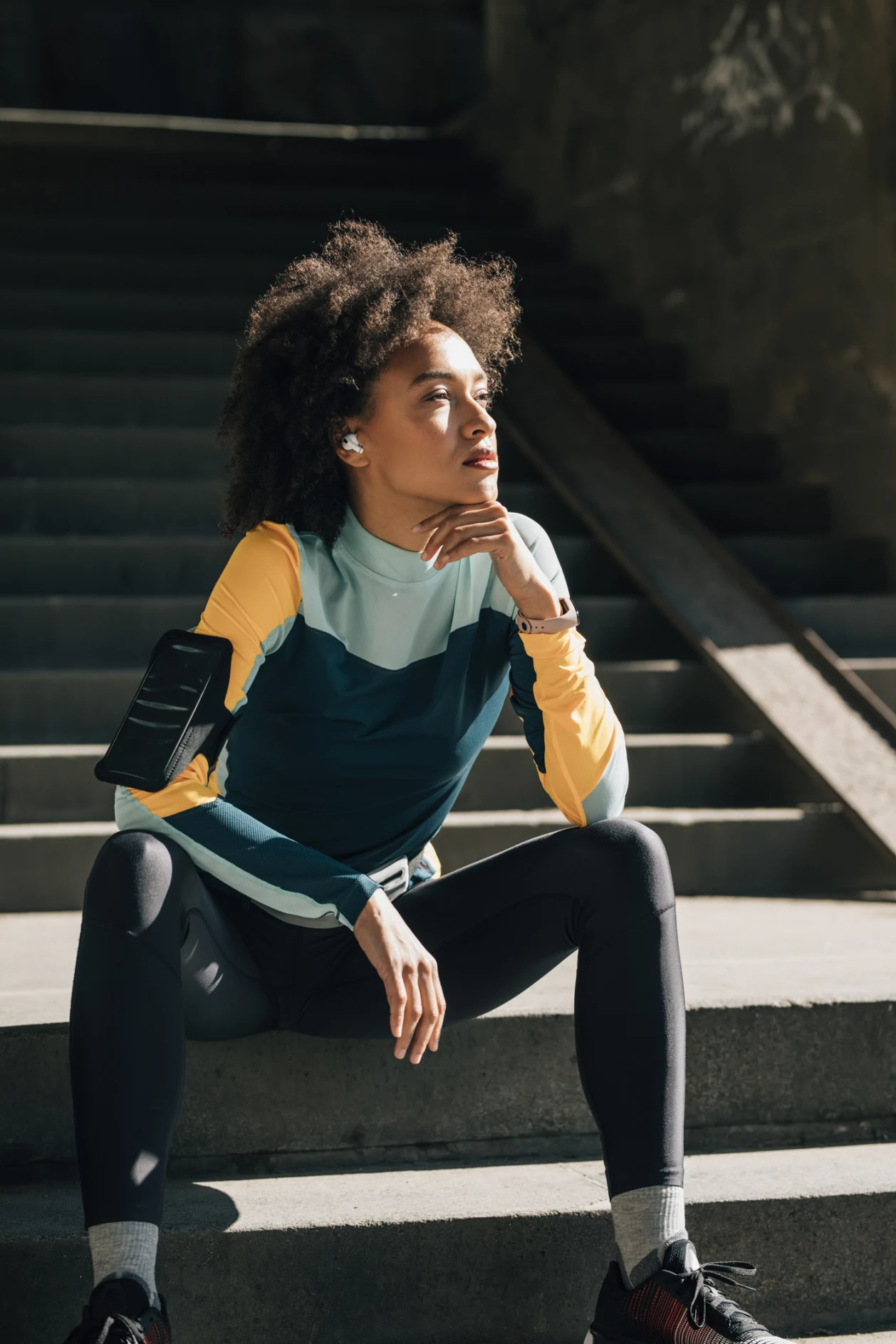 Future of wellness trend fit woman with wellness tech