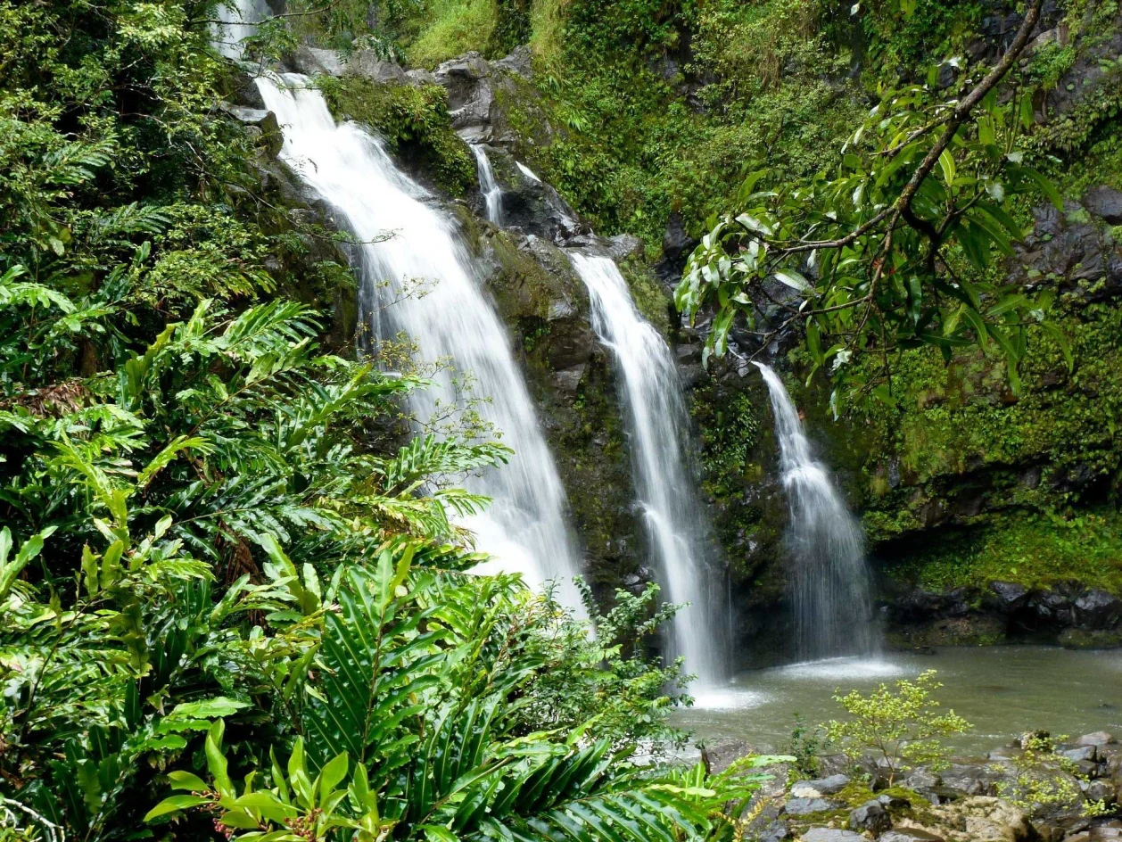 Travel to Kauai waterfall