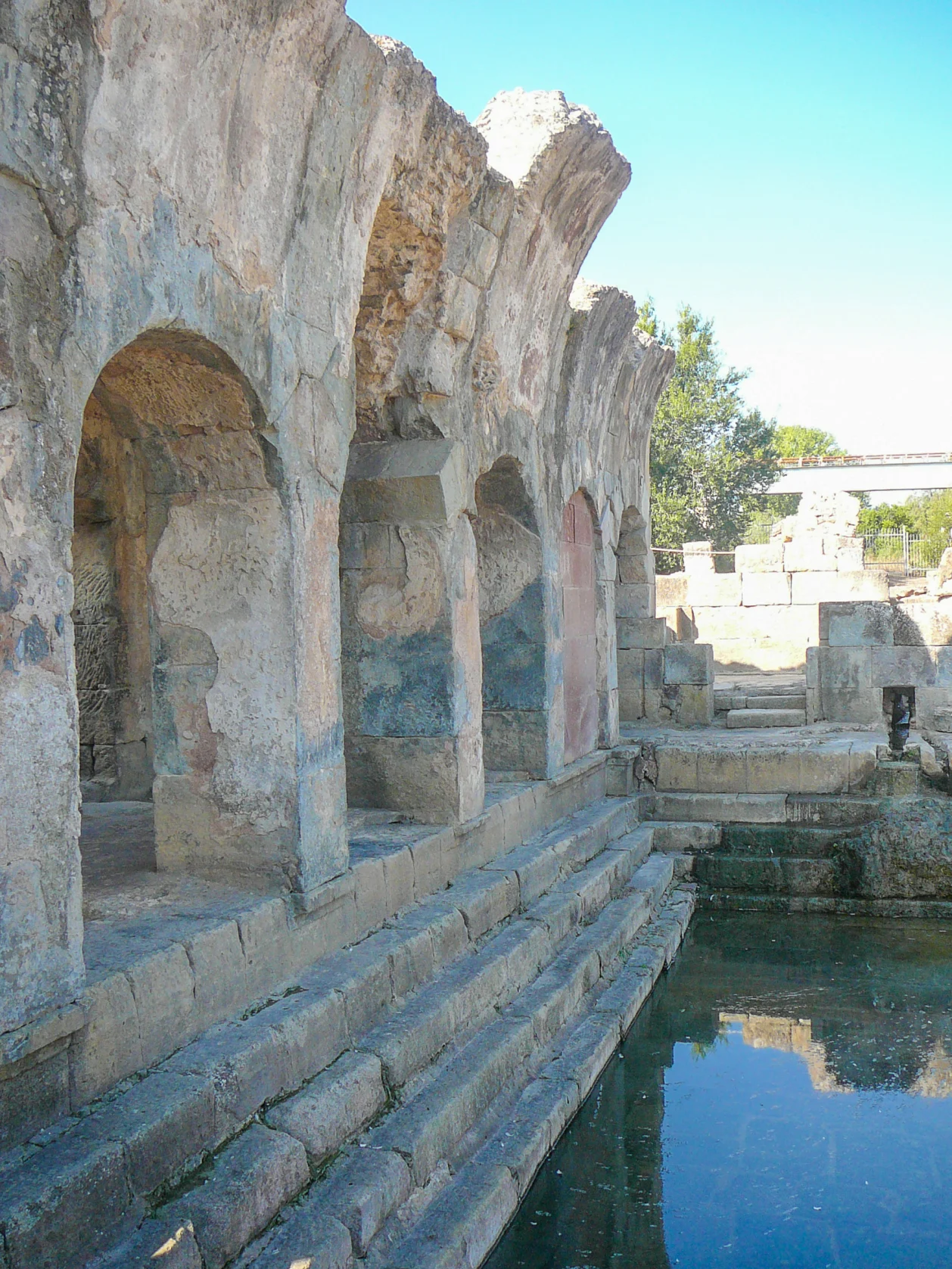Ruins of Terme Romane meaning Roman Baths in Fordongianus, Italy