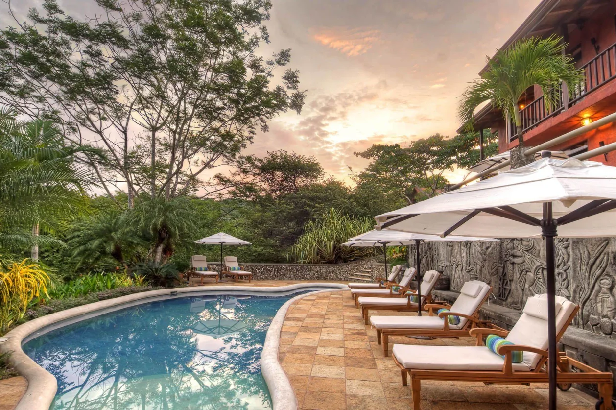 Hacienda Barrigona-pool-side-view-best wellness retreats in costa rica