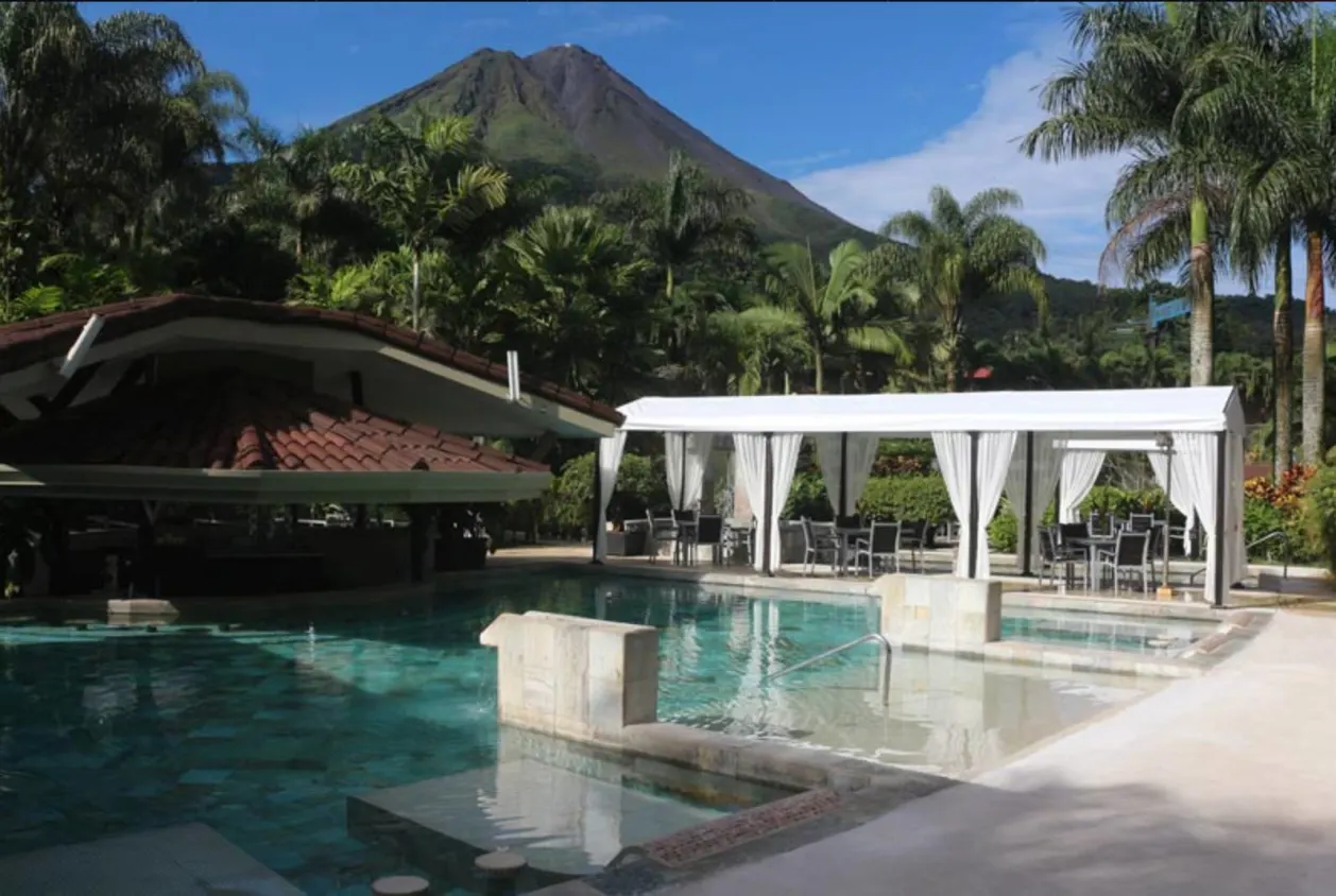 Pool cabana at The Royal Corin Thermal Water & Spa Resort