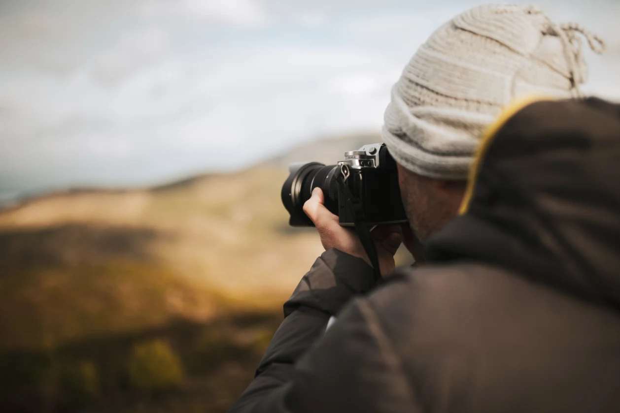mindful photography man taking picture of mountains