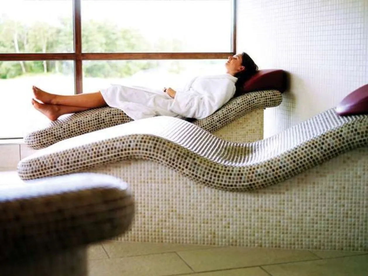 Cameron House spa in Scotland woman in relaxation room