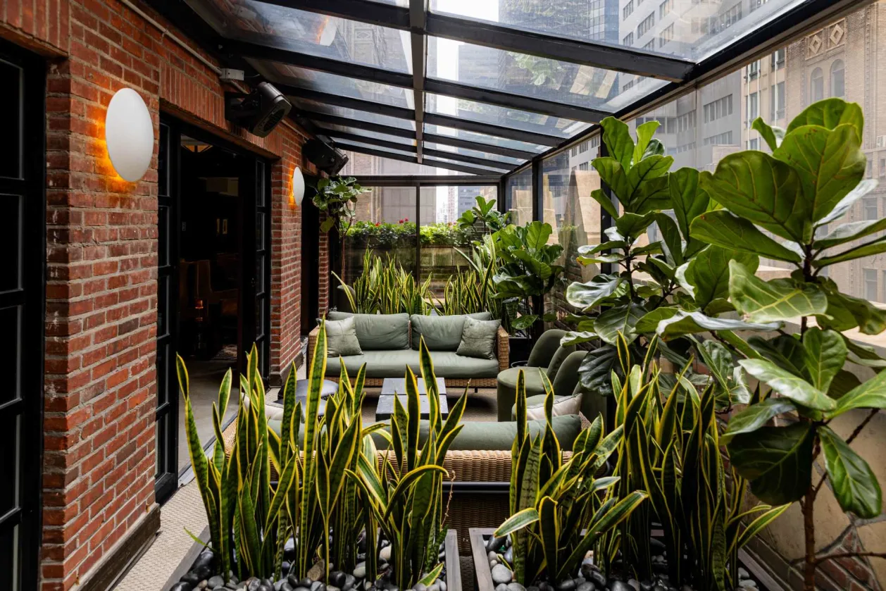 The Library boutique hotel in new york city writer's den terrace