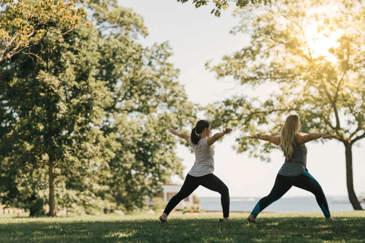 Canyon Ranch Lenox women yoga outdoor