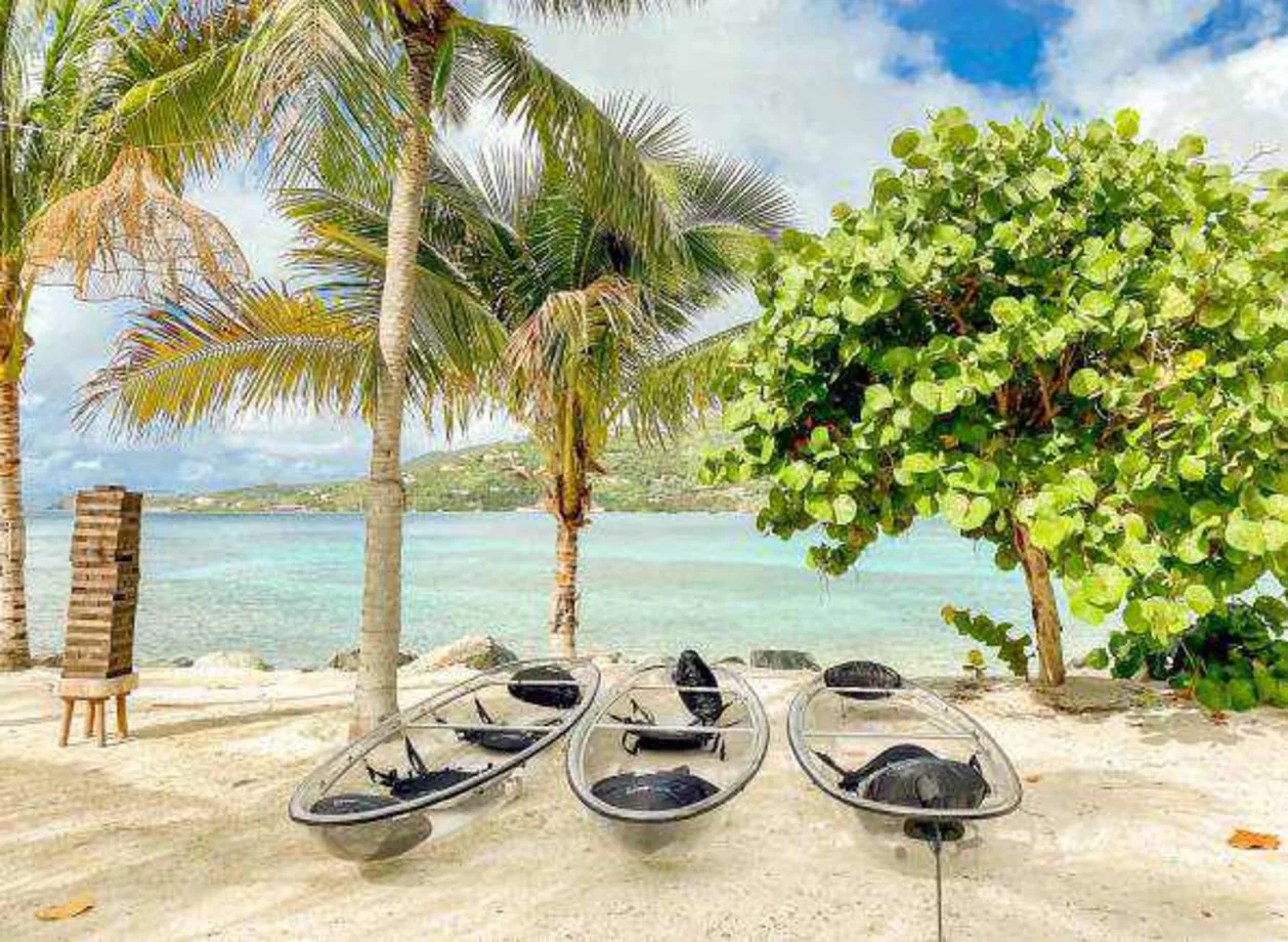 Clear bottom kayak at The Aerial BVI