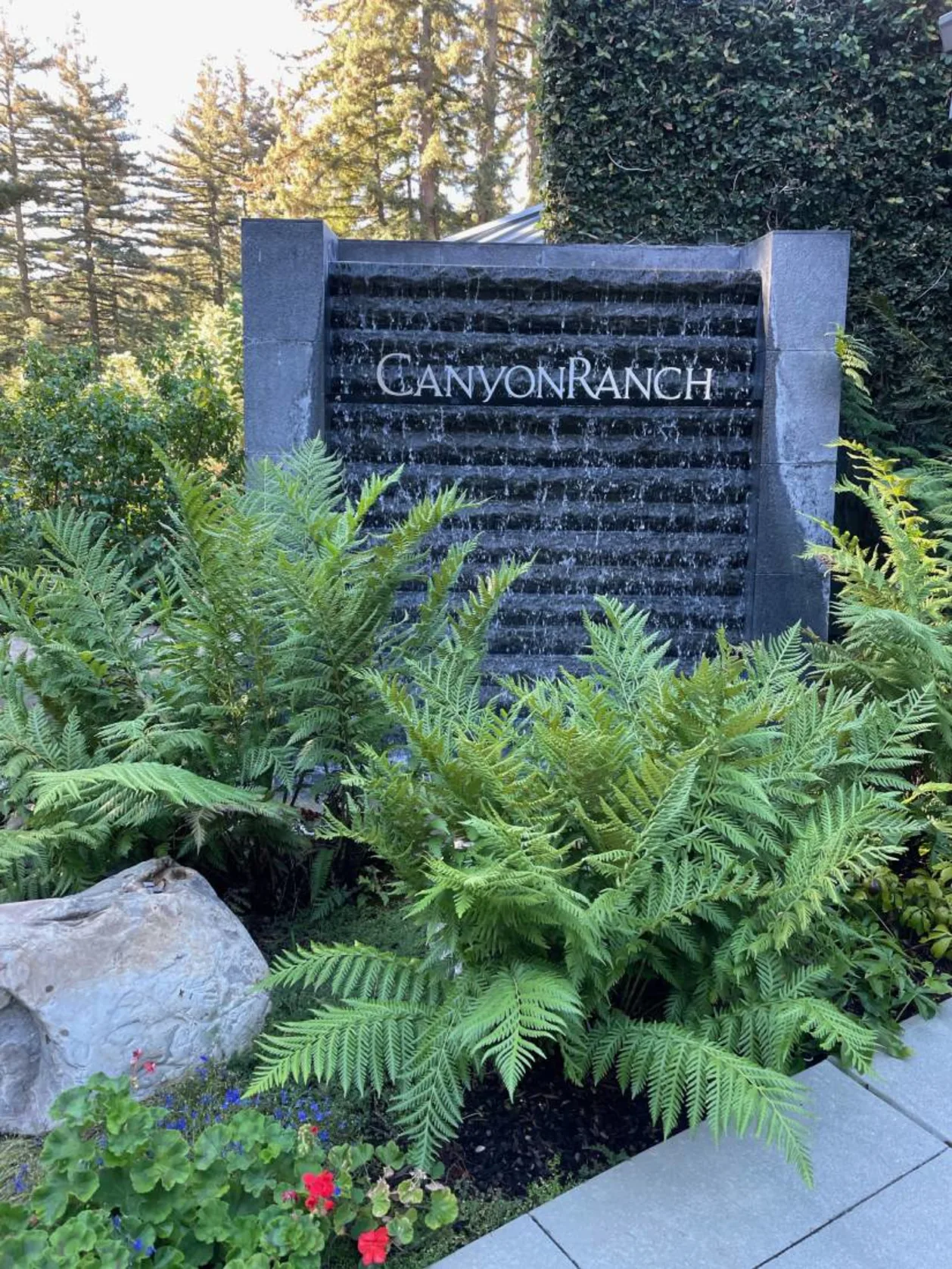 Canyon Ranch Woodside entrance plaque