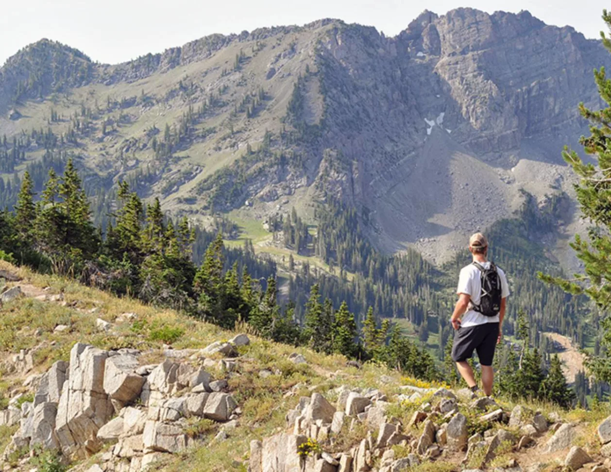 Hiking activity at Alta's Rustler Lodge