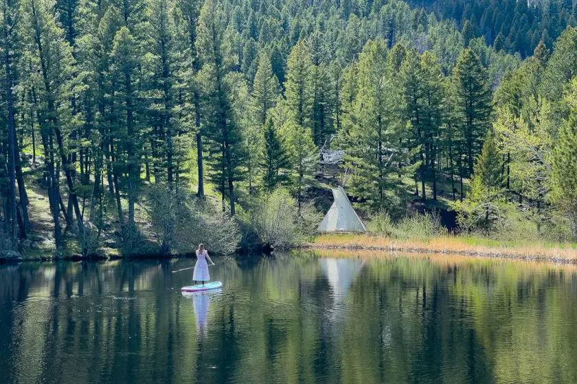 SUPing at Feathered Pipe Ranch