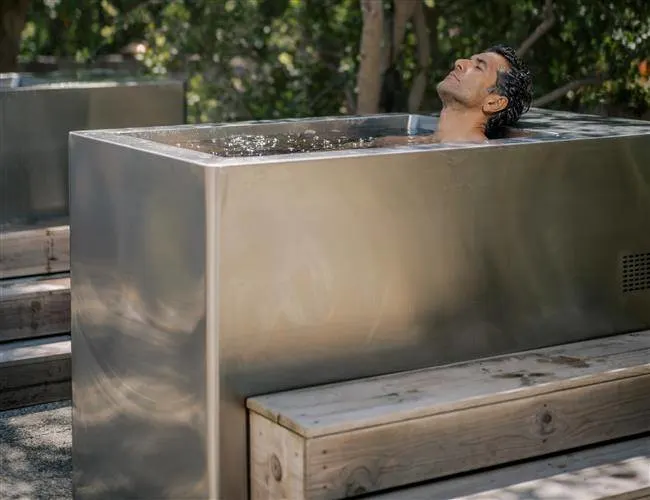 Cold plunge tank at The Ranch Malibu