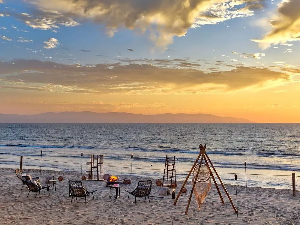 Oceanfront bonfire at Grand Velas Riviera Nayarit