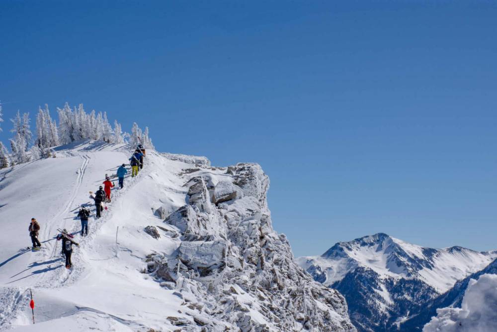 Ski hike at Wolf Creek Ski