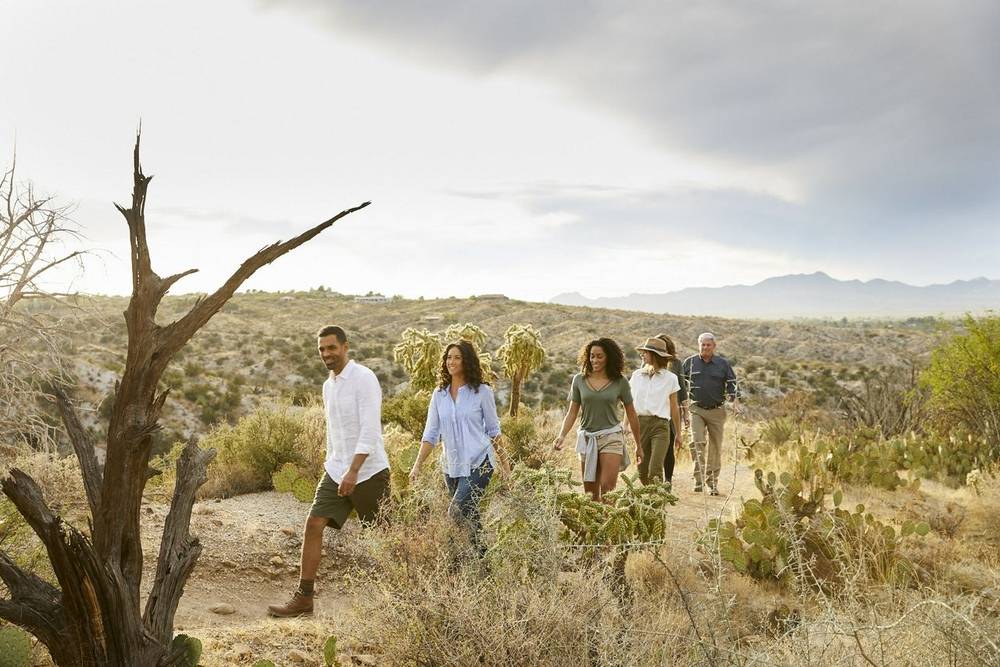 Guests hiking Miraval Arizona