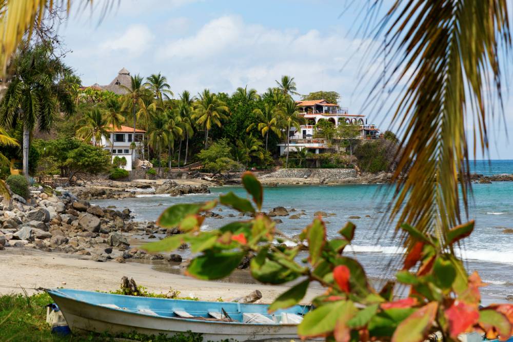 Shoreline of Sayulita Mexico