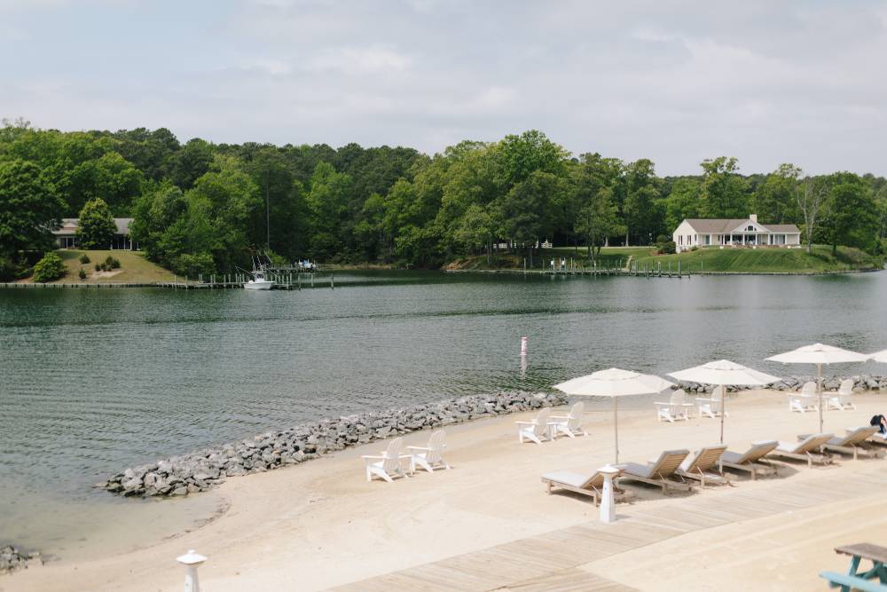 Beach aerial The Tides Inn