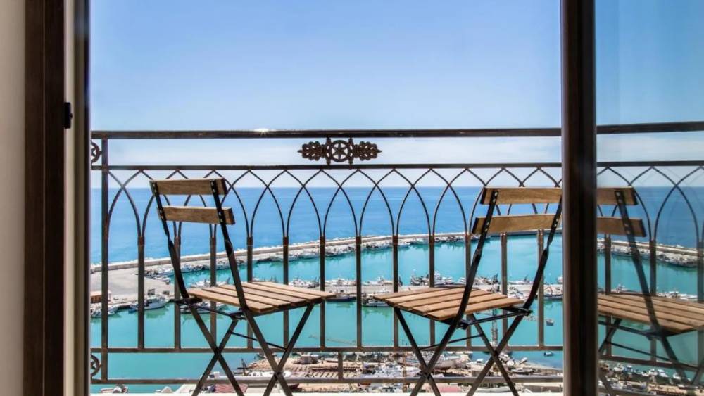 Balcony view from guest room at Domus Maris