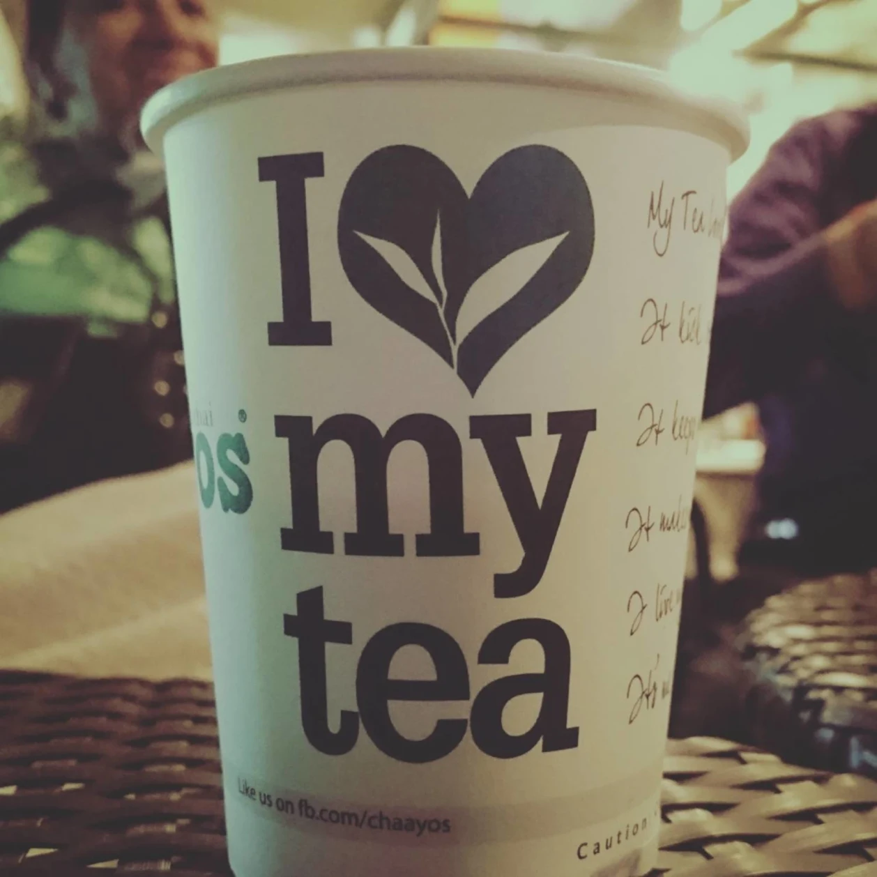 paper cup of tea to take away