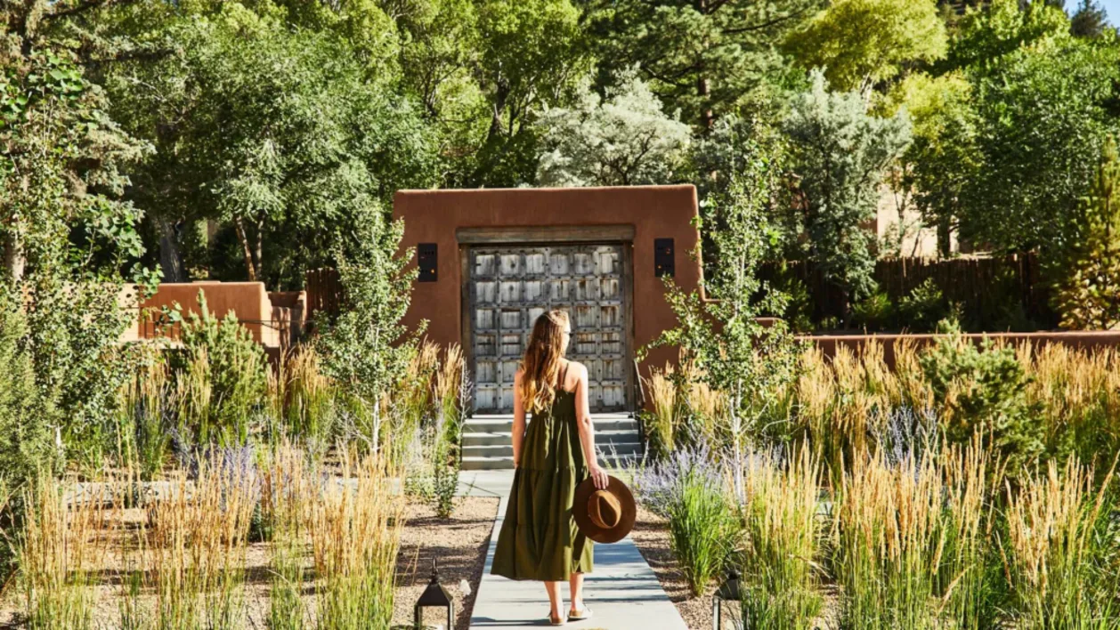 Grounds of Bishop's Lodge in Santa Fe best weekend trip