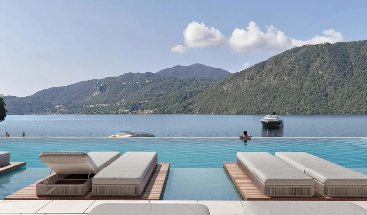 Villa Crespi Lake Orta pool view