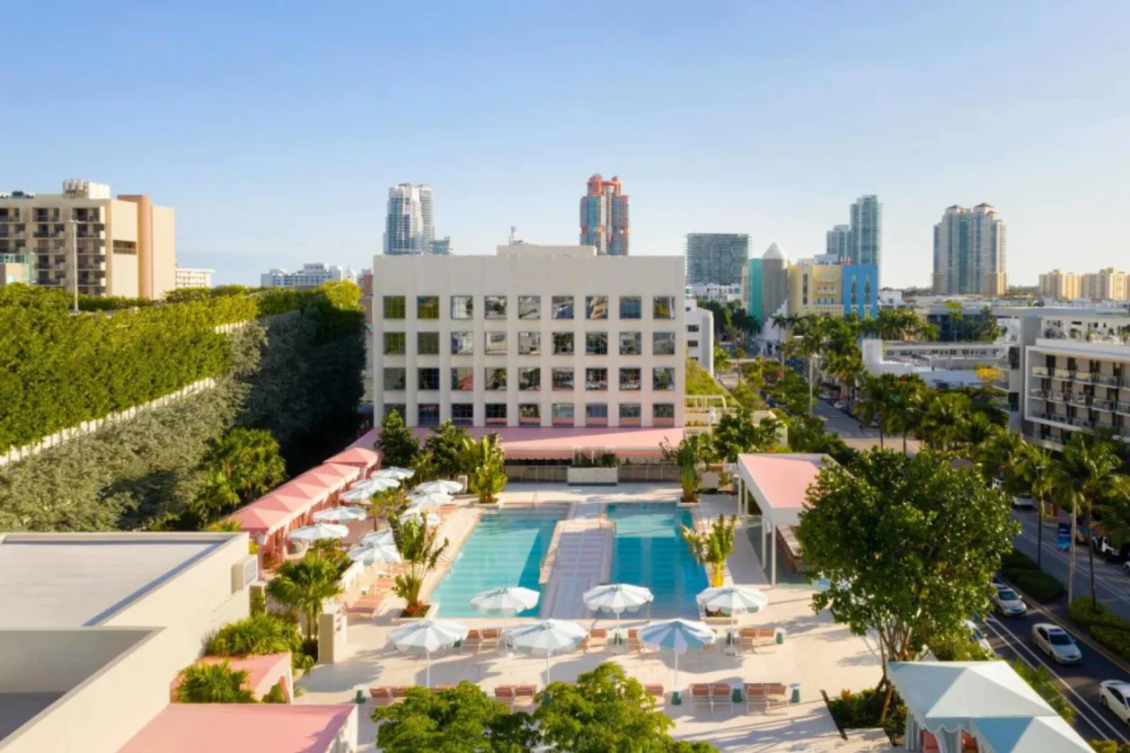 Aerial view of pool The Goodtime Hotel