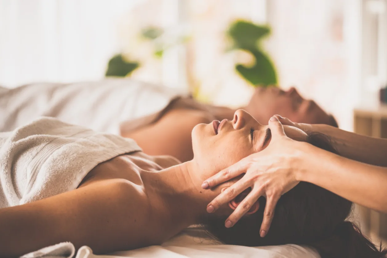 woman receiving spa resorts treatment