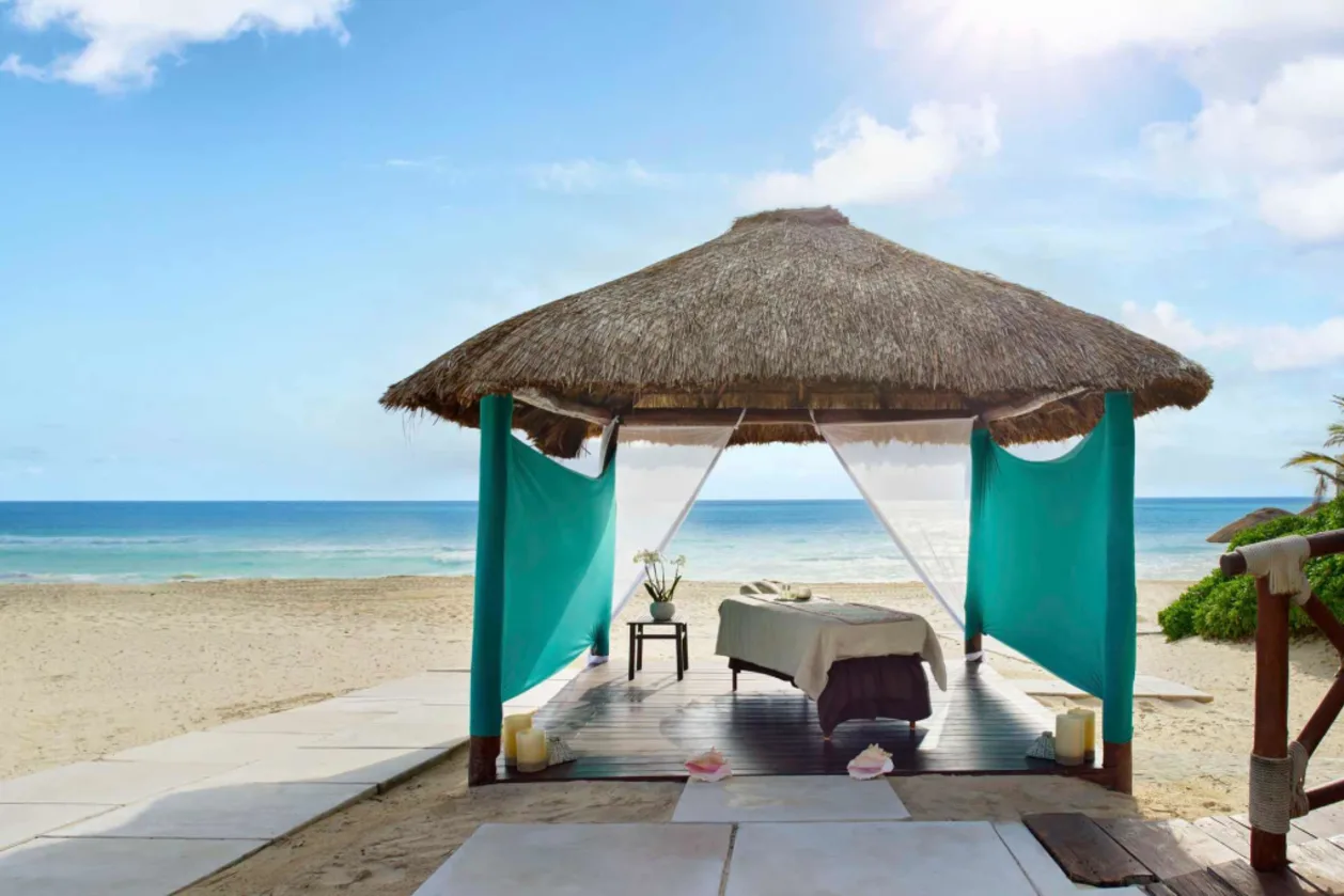 Kempinski Cancun outdoor massage table