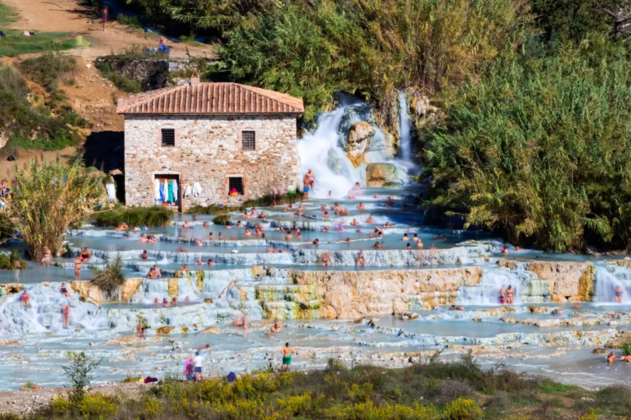 mill falls saturnia tuscany italy public baths