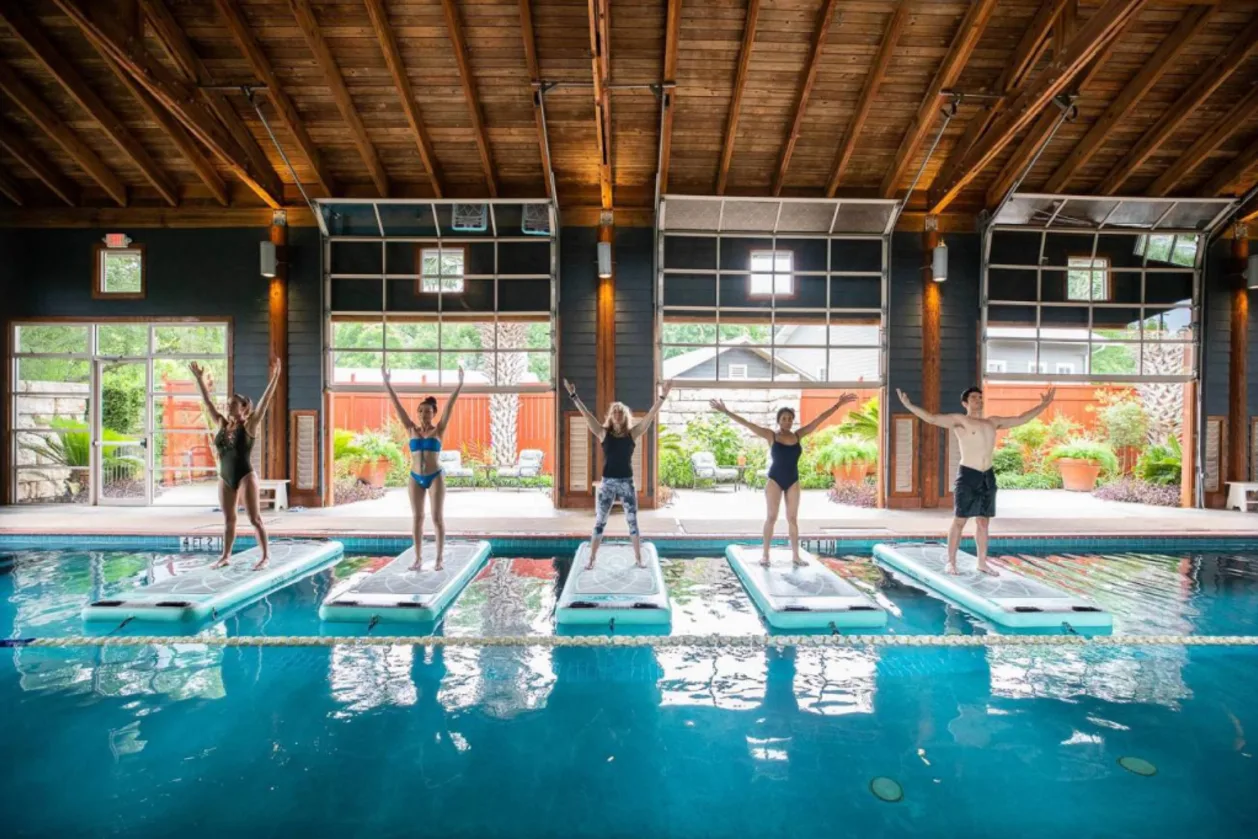 Lake Austin Spa Resort Pool Barn Class in pool