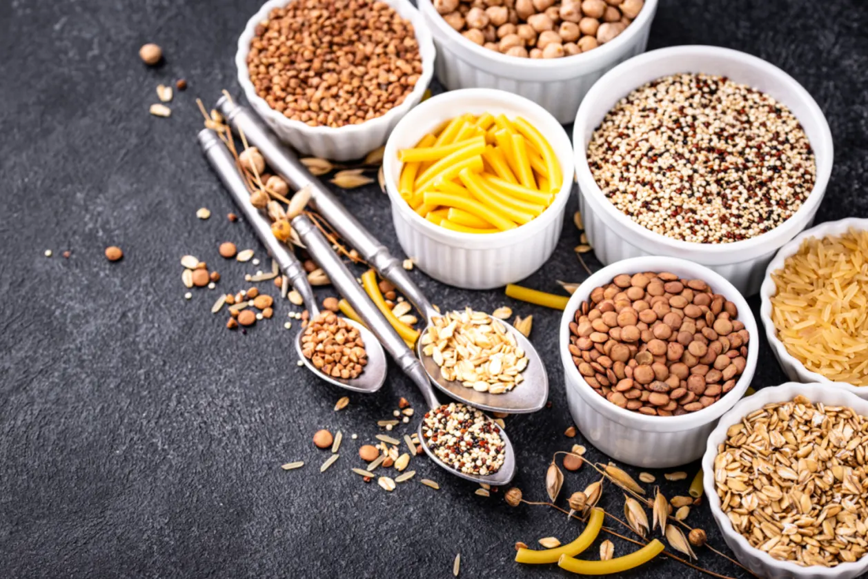 Various gluten free cereals and groats
