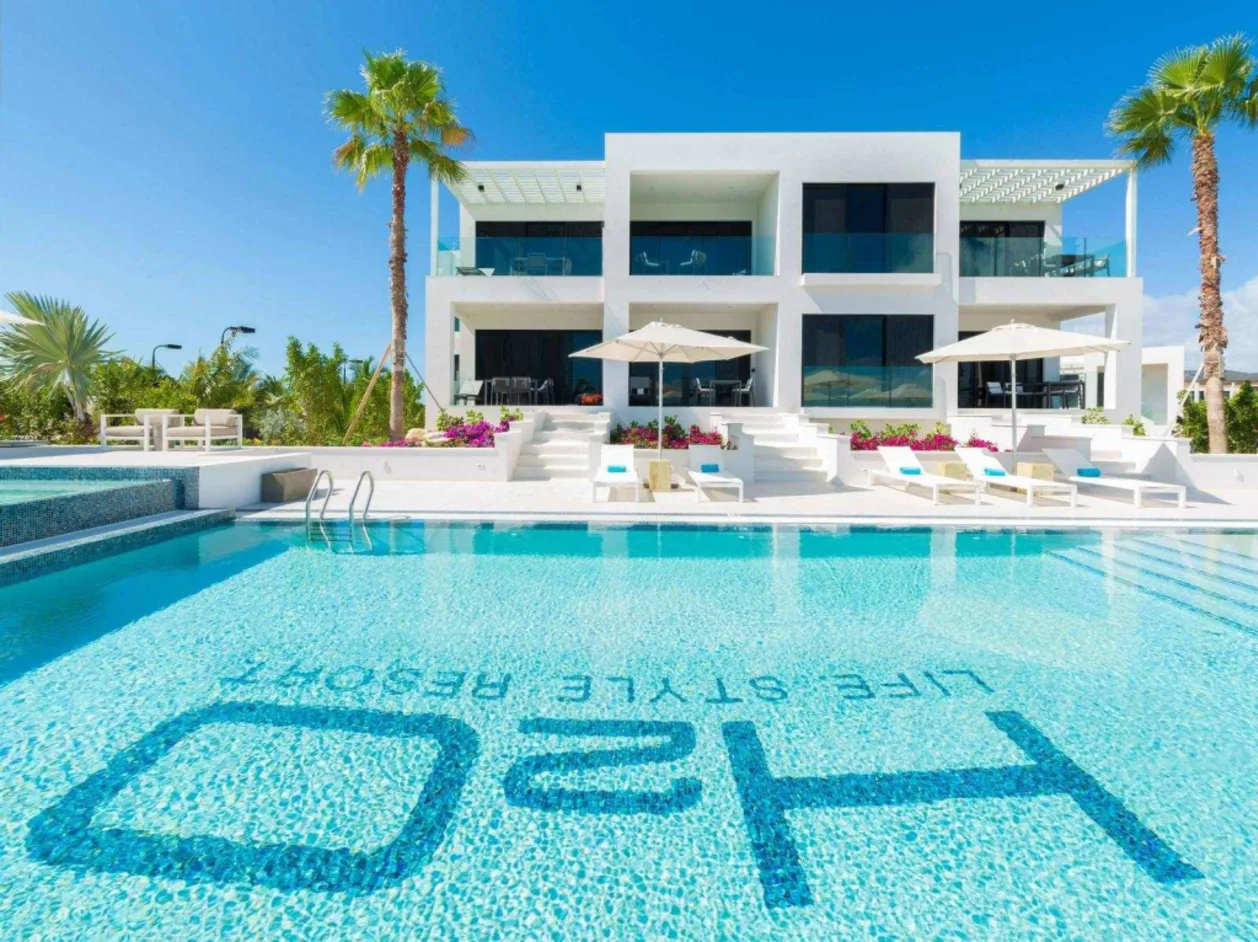 H2O Life Style Resort Pool in Turks and Caicos closest Caribbean islands to the U.S.
