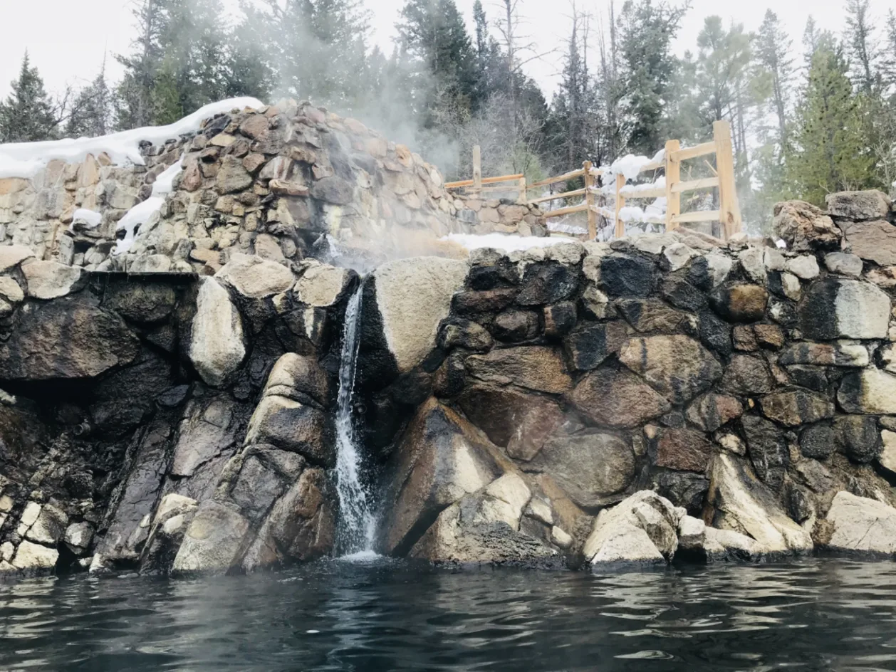 Steamboat Colorado Hot Springs in the winter
